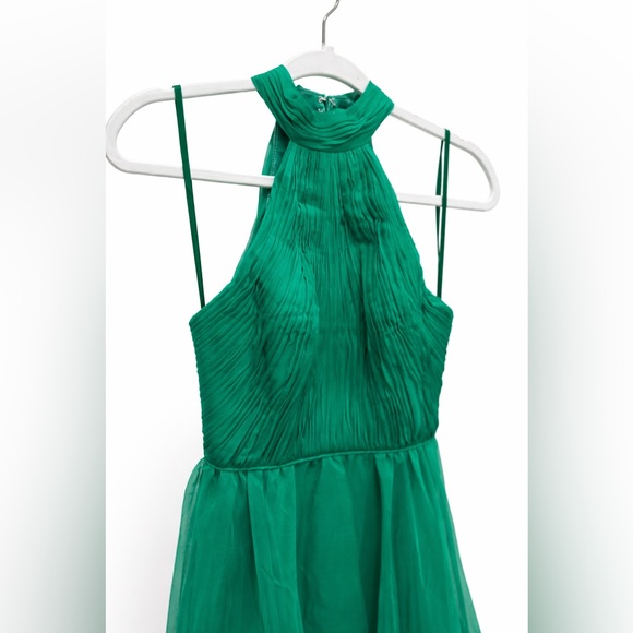 Mac Duggal NWOT 55807 Size 0 Green High Low Halter Neck Dress - Picture 4 of 7